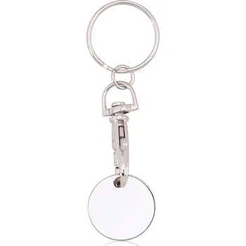 Euromarket - Klíčenka s mincí, bílá