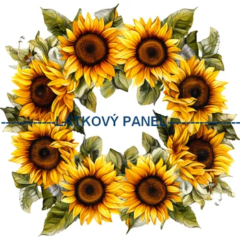 Látkový panel - Slunečnice - KYT-92 Velikost: 15x15cm, Materiál: Kočárkovina