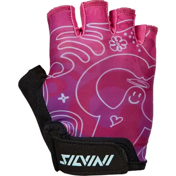 Cyklistické rukavice Dětské cyklistické rukavice Silvini CA1438 Punta black-fuchsia Velikost: 11-12