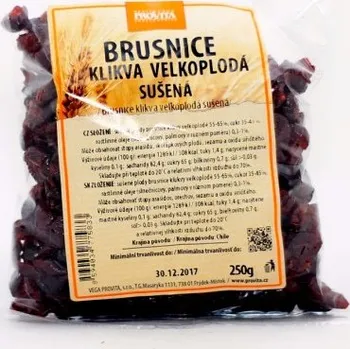 Sušená potravina Brusnice klikva sušená 250g provita