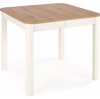 Jídelní stůl Čtvercový rozkládací stůl Chairline 90 x 90 x 76 cm bílý