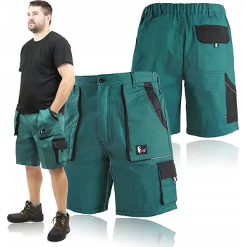 Pánské kraťasy Pracovní kraťasy Magros Kraťasy Bermudy BOZP Krátké pánské šortky zelené vel. 54