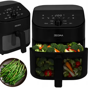 fritéza Horkovzdušná fritéza Zeegma ZE-KNAPPER CHEF BLACK 1600 W, 6,5 l