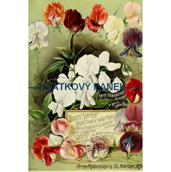 Látkový panel - Květiny - KYT-25 Velikost: 20x13cm, Materiál: Teplákovina nepočesaná