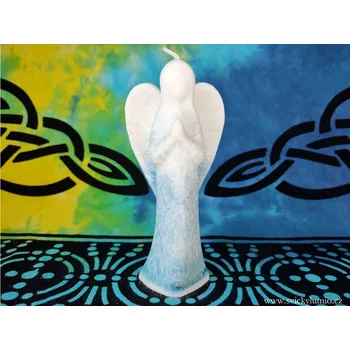 Svíčka Anděl Radim tyrkys