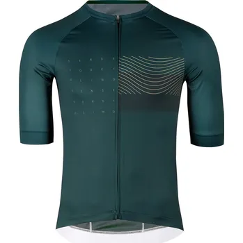 cyklistický dres Force dres SWAY krátký rukáv, tmavě zelený
