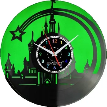 Hodiny WALT DISNEY HRAD HODINY NÁSTĚNNÉ VINYLOVÁ DESKA DÁREK PAMÁTKA NAROZENINY DL