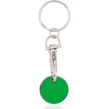 Euromarket - Klíčenka s mincí, zelená