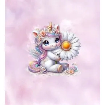 Panel - Úplet- Jednorožec s květinou