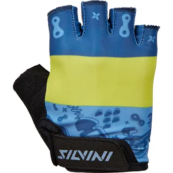 Cyklistické rukavice Dětské cyklistické rukavice Silvini CA1438 Punta black-blue Velikost: 11-12