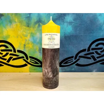 Svíčka 21 x 6 - 3.Čakra - Hloubkovka