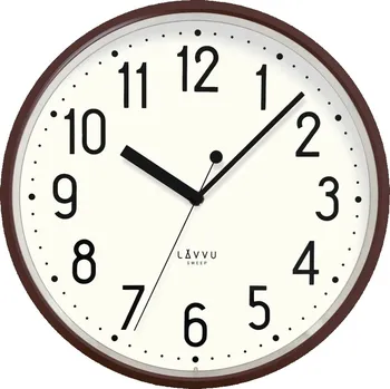 Hodiny LAVVU Pastels LCS3000 - 29,5 cm - HNĚDÁ / BÍLÁ - Nástěnné hodiny