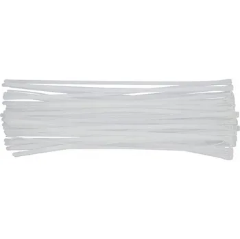 Organizace kabelů YATO STAHovací PÁSKY PLASTOVÉ OTEVÍRACÍ BÍLÉ 7,6X200mm 50 Ks. STAHOVACÍ PÁSKY