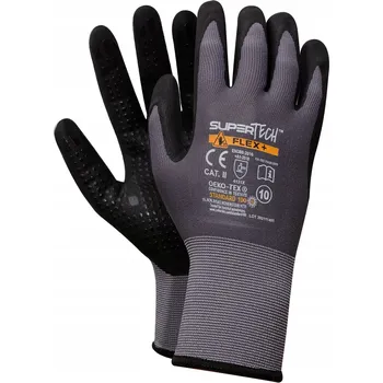 Pracovní rukavice Ochranné pracovní rukavice Super Tech Flex + 8 - M