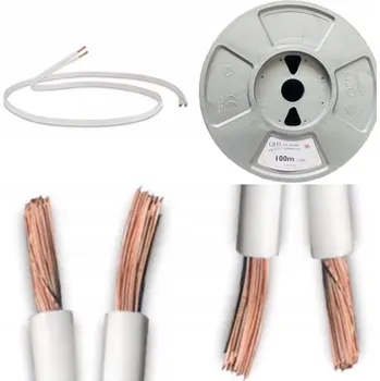 elektrický kabel Reproduktorový kabel QED C-79/100B 2 x 2,5 mm2, 1 m