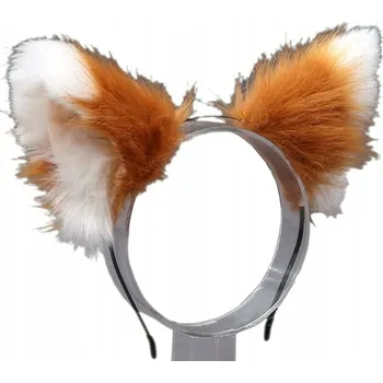 Čelenka DKM čelenka do vlasů kočičí uši oranžová