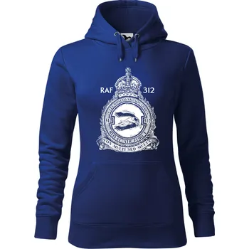 Dámská mikina Mikina - 312. československá stíhací peruť RAF Barva: Královská modrá (05), Velikost: XXL, Střih: Dámské