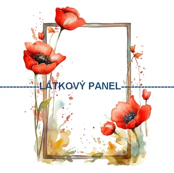 Látkový panel - Vlčí mák - KYT-74 Velikost: 30x30cm, Materiál: Teplákovina nepočesaná