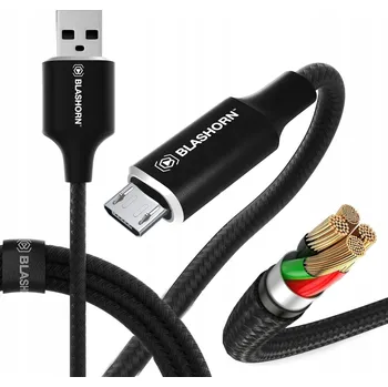 Datový kabel Kabel Blashorn USB - microUSB typ B, 1,2 m, černý
