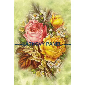 Látkový panel - Květiny - KYT-13 Velikost: 40x27cm, Materiál: Bavlna