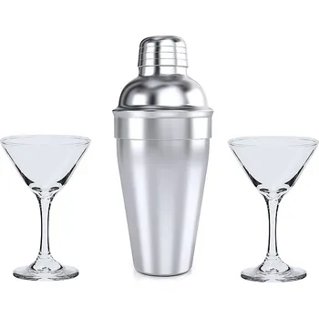 Shaker Cefiro - Koktejlová sada, stříbrná