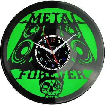 Hodiny METAL FOREVER ETERNAL HODINY NA ZEĎ FLUORESCENČNÍ POZADÍ VINYLOVÁ DESKA