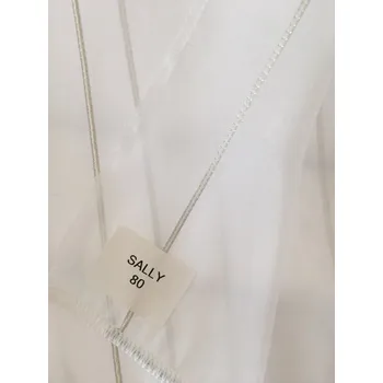 ČMT Záclona metráž s olůvkem 300 cm Sally Barva: 80 Sally ivory stříbrný proužek