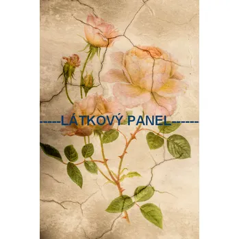Látkový panel - Květiny - KYT-27 Velikost: 30x20cm, Materiál: Kočárkovina
