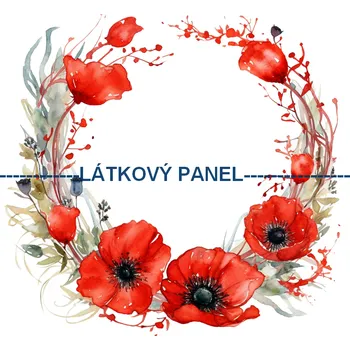 Látkový panel - Vlčí mák - KYT-79 Velikost: 20x20cm, Materiál: Kočárkovina
