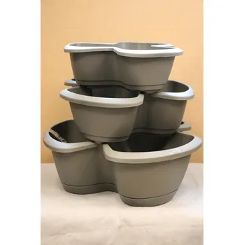 Květináč Květináč RESPANA TRIO (3 velikosti) - šedá