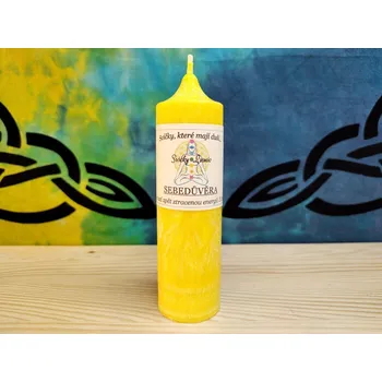 Svíčka 14 x 4 - 3.čakra - SEBEDŮVĚRA