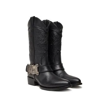 Pracovní obuv Kovbojská obuv Naked Wolfe THE OUTLAW BOOT Černá 40