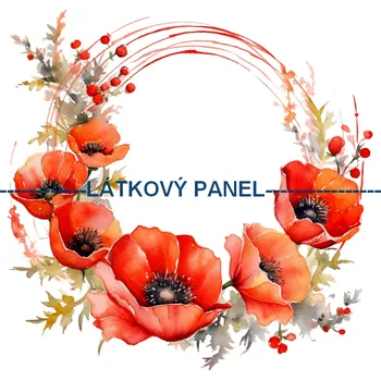 Látkový panel - Vlčí mák - KYT-73 Velikost: 35x35cm, Materiál: Úplet