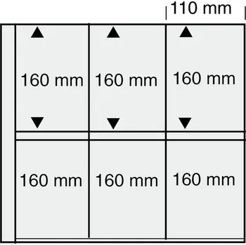 Obal pro sběratelský předmět Safe MAXI - 6 vertikálních kapes 110 x 160 mm Varianta: průhledná