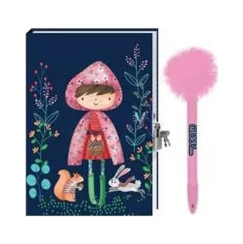 Set školních potřeb Pamiętnik+długopis z pomponem Czerwony Kapturek