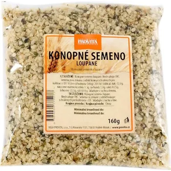 Semeno Semena konopná loupaná 160g PROVITA