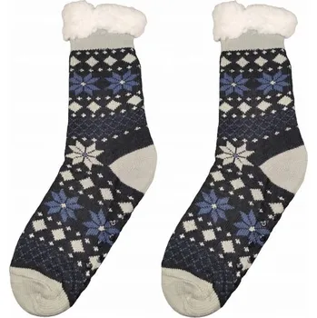 Dámské ponožky TEPLÉ protiskluzové PONOŽKY s ABS úpravou, horský styl, pánské, vlněné, s angorou, velikost 40-46