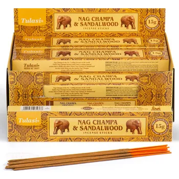 Čajovna Vonné tyčinky Tulasi Nag Champa Sandalwood 15ks