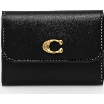 Peněženka Kožená peněženka Coach černá barva, CZ111 99X, vel. ONE SIZE