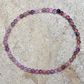 Náramek Náramek - Ametyst s inkluzemi 4 mm kulička