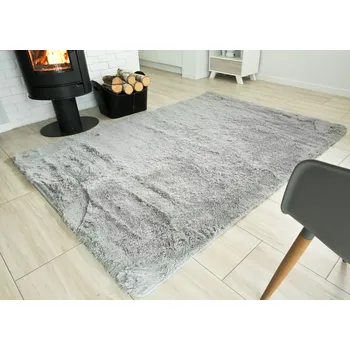 Koberec Plyšový koberec TOP - SVĚTLE ŠEDÝ (80x150 cm )