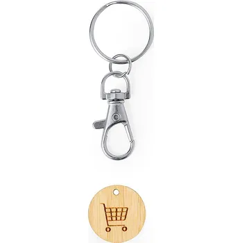 Inoki - Klíčenka s mincí, dřevo