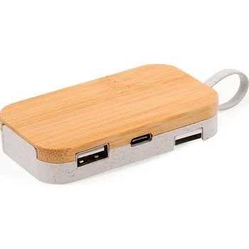 USB hub Flow - Držák USB Hub, béžová