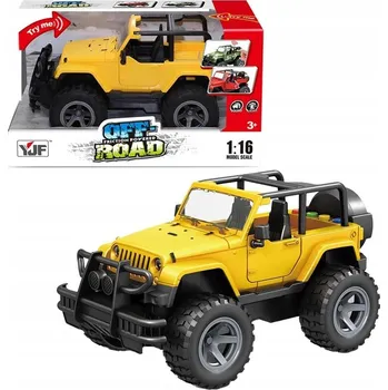 autíčko TERÉNNÍ AUTO TERÉŇÁK Hračka Pro Děti Jeep Žlutý Na Baterie SUPER