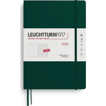 Diář Weekly Planner &amp; Notebook 2026 Composition (B5) Forest Green