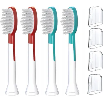 Elektrický zubní kartáček 4x Náhradní Hlavice sonického zubního kartáčku Philips Sonicare pro děti 7+