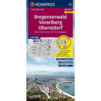 KOMPASS Fahrradkarte 3357 Bregenzerwald, Vorarlberg, Oberstdorf 1:70.000