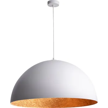 Lustr na lanku SFERA 1xE27/60W/230V pr. 35 cm bílá/měděná