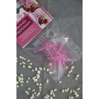 Opora na rostlinu Klips Vážka Rosteto - růžový 4 ks