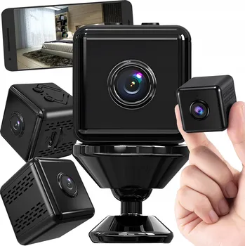 IP kamera Mini kamera Lewer 4K Wi-Fi s nočním režimem a držákem